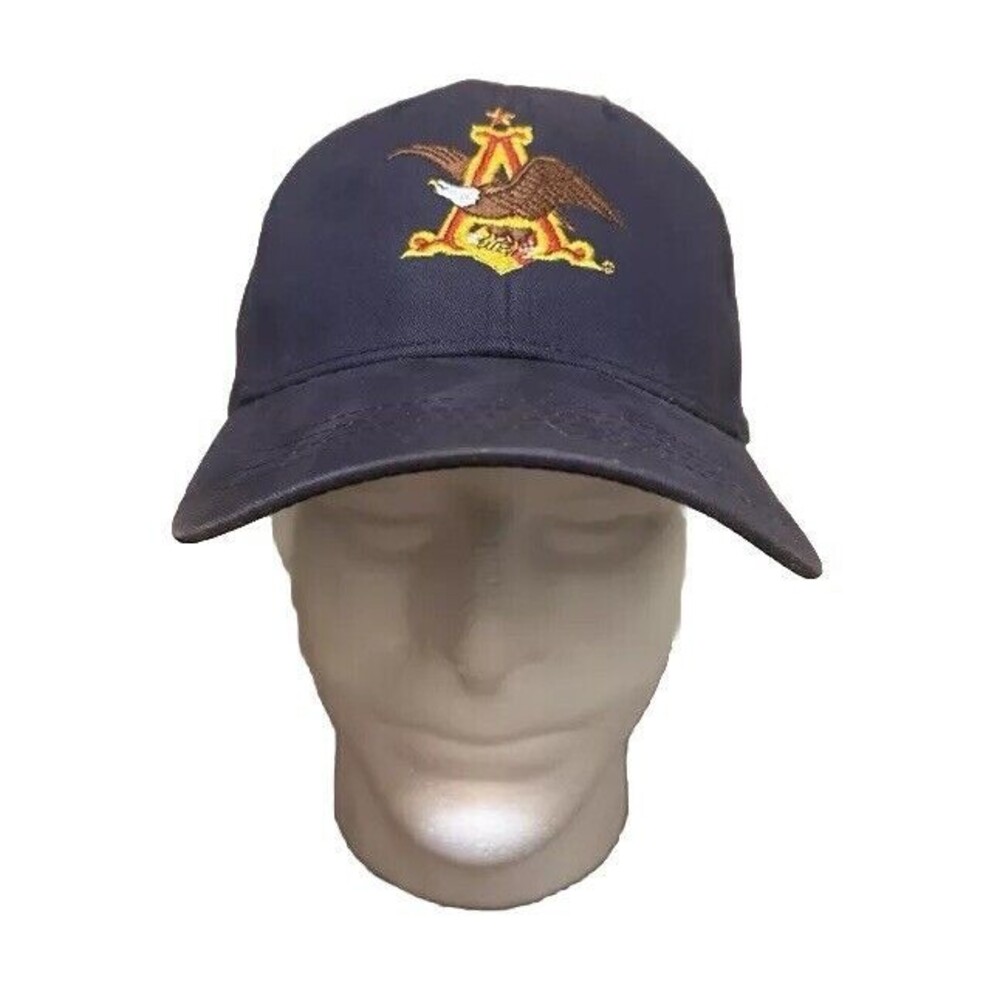 Anhueser Busch Beer Brewery Plain Logo Embroidered Strapback Hat